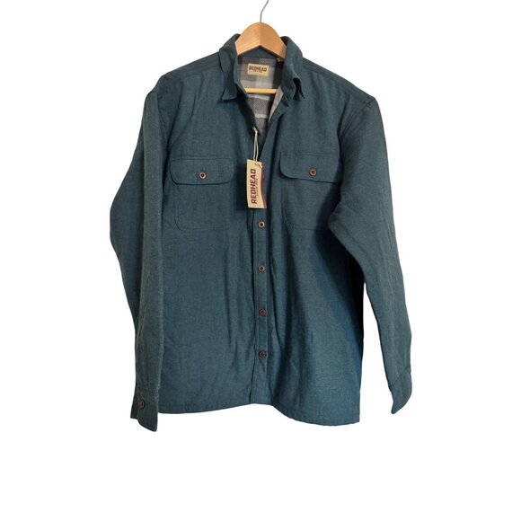 Redhead Deep Sea Fleece Lined Flannel Shirt size Large Men’s Button Up NWT - Picture 8 of 8